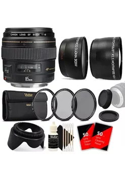 Buy 🔥 Canon Ef 85mm F/1.8 Usm Lens + 58mm Uv Cpl Nd + Telephoto & Wide Angle Lens + Tulip Lens + Front & Rear Lens Cap + 100 Lens Tissue + 3pc Cleaning Kit 🤩 -Outlet Canon Store Belk 1080