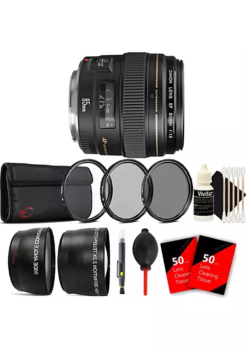 New 👍 Canon Ef 85mm F/1.8 Usm Lens + 58mm Uv Cpl Nd Kit + Telephoto & Wide Angle Lens + Lens Pen + Dust Blower + 100 Lens Tissue + 3pc Cleaning Kit 😀 3 New 👍 Canon Ef 85mm F/1.8 Usm Lens + 58mm Uv Cpl Nd Kit + Telephoto & Wide Angle Lens + Lens Pen + Dust Blower + 100 Lens Tissue + 3pc Cleaning Kit 😀