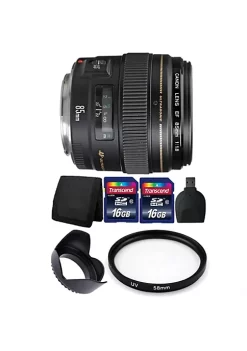 Cheap 🎁 Canon Ef 85mm F/1.8 Usm Lens + 58mm Uv Filter + Tulip Lens Hood + 32gb Memory Card + Wallet + Reader ✔️ -Outlet Canon Store Belk 1114
