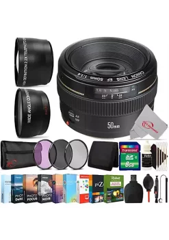 Budget 🔔 Canon Ef 50mm F/1.4 To F/22 Usm Ef-mount Lens/full-frame Format Lens + 58mm Filter Kit Accessory Bundle 😉 -Outlet Canon Store Belk 1126