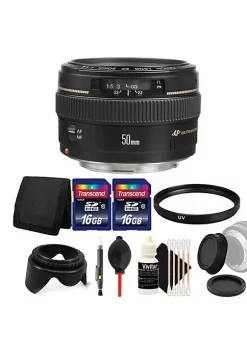 Cheap 🎉 Canon Ef 50mm F/1.4 Usm Lens With 32gb Ultimate Accessory Kit For Eos 70d 80d 77d T7i T6i T6s 🧨