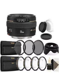 Best Sale 😍 Canon Ef 50mm F/1.4 Usm Lens With Uv Cpl Filter Ultimate Accessory Kit For Rebel T6 T6i T7i T6s 😉 -Outlet Canon Store Belk 1172