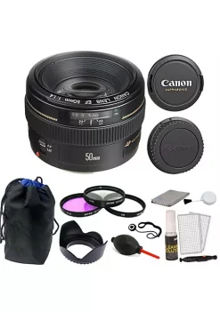 Buy ⌛ Canon Ef 50mm F/1.4 Usm Autofocus Lens With Accessories For T6s 80d 70d 6d 🎁
