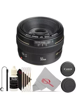 Cheap 🎁 Canon Ef 50mm F/1.4 To F/22 Usm Ef-mount Lens/full-frame Format Lens With Cap Holder And Cleaning Kit 🌟 -Outlet Canon Store Belk 1239