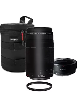Best reviews of ✔️ Canon EF 75-300mm f/4.0-5.6 III Lens + Canon EF-EOS M Mount Adapter + UV Filter + Lens Case ⭐ -Outlet Canon Store Belk 1251