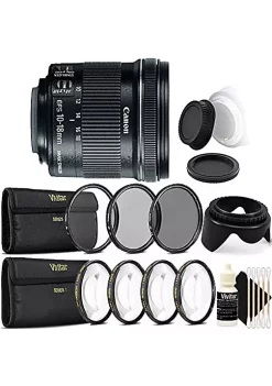 Outlet 👍 Canon Ef-s 10-18mm F/4.5-5.6 Is Stm Lens With Ultimate Accessory Bundle For Dslr Cameras ✔️