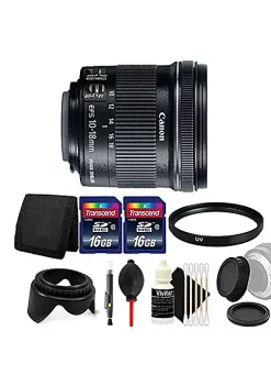 Wholesale 🛒 Canon Ef-s 10-18mm F/4.5-5.6 Is Stm Lens With 32gb Accessory Bundle For Dslr Cameras ✨