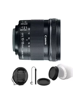 Hot Sale ⭐ Canon Ef-s 10-18mm F/4.5-5.6 Is Stm Lens With Accessory Kit For Dslr Cameras 🎉