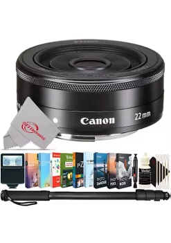 Cheap ⌛ Canon Ef-m 22mm F/2 Stm Moderate Wide-angle Lens Accessory Bundle For Eos M Mirrorless Camera 🤩