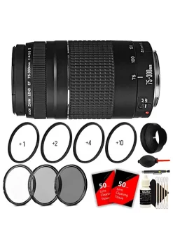 Coupon ๐ Canon Ef 75-300mm F/4-5.6 Iii Telephoto Zoom Lens With Accessory Bundle For 70d , 77d , 80d And 760d ๐ฅ
