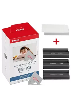 Wholesale ✨ Canon Selphy Cp1000 Compact Colored Photo Printer + 2 Packs Color Ink 4x6 Paper Set 3115b001 + Accessory Kit 🌟 -Outlet Canon Store Belk 1494