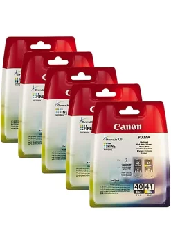 New 😀 5x Canon Pixma ChromaLife 100 FINE PG-40 Black and CL-41 Color Ink for PIXMA 🔥 -Outlet Canon Store Belk 1512