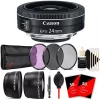 Budget 🤩 Canon Ef-s 24mm F/2.8 Stm Lens With Accessory Bundle For Eos Rebel T3, T3i, T5, T5i, And Sl1 ❤️