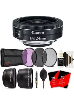 Budget 🤩 Canon Ef-s 24mm F/2.8 Stm Lens With Accessory Bundle For Eos Rebel T3, T3i, T5, T5i, And Sl1 ❤️