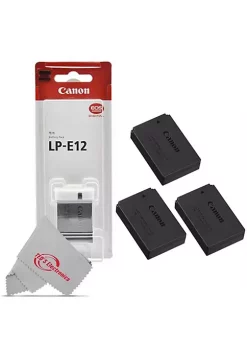 Coupon 💯 Canon Three Lp-e12 Rechargeable Lithium-ion Battery Pack (7.2v, 875mah) For Eos Rebel Sl1, Eos M50, Eos M100, Powershot Sx70 Hs 👍
