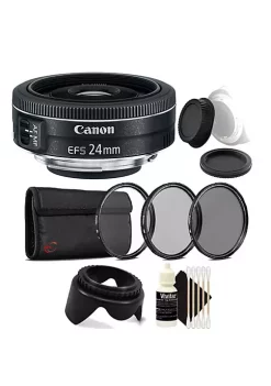 Flash Sale ✔️ Canon Ef-s 24mm F/2.8 Stm Lens With Accessory Bundle For Eos Rebel T5 , T5i , T6 , T6i And T7i 🤩 -Outlet Canon Store Belk 1589