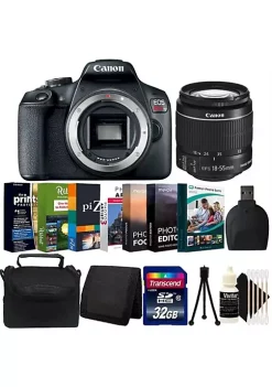 Buy โจ Canon Eos Rebel T7 Cmos Digital Slr Camera With Ef-s 18-55mm Lens + Photo Editor Bundle ๐