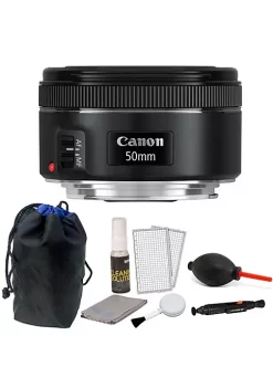 Best deal 😉 Canon Ef 50mm F/1.8 Stm Lens With Accessories For T5 , T5i , T6 , T6i And T7i ✔️