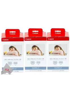 New ✨ Canon Three Pack Selphy Kp-108in Color Ink And 4x6 Paper Set 3115b001 For Selphy Compact Printer Cp1300 Cp1200 Cp770 ⌛