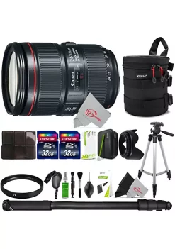 Budget ✨ Canon Ef 24-105mm F/4 To F/22 Is Ii Usm Lens + Top Accesory Kit 🎁