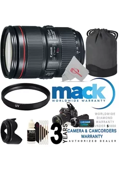 Discount 🛒 Canon Ef 24-105mm F/4 To F/22 Is Ii Usm Lens + Accessory Kit And Mack Warranty 🧨