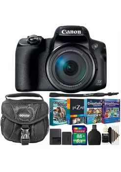 Outlet 💯 Canon Powershot Sx70 Hs Digital Camera + Kids Scrapbooking Collection (creativity Collection 2, Pizap Pro And Printmaster Platinum V8 Bundle ) + 8gb Memory Card + Reader + Case + 3pc Cleaning Kit ✔️