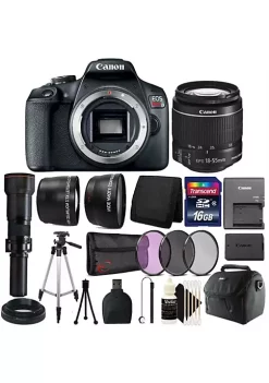 Best reviews of 🔥 Canon Eos Rebel T7 Dslr Camera + 18-55mm + 650-1300mm Lens + 58mm 3pc Filter Kit + Wide Angle & Telephoto Lens + T-mount + 16gb Memory Card + Gadget Bag + Lens Cap Holder + Slave Flash + Card Reader + Wallet + Cleaning Kit + Large Tripod 🔔 -Outlet Canon Store Belk 1782