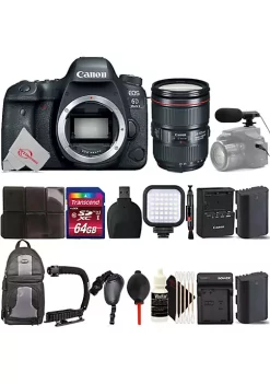 Promo ⌛ Canon Eos 6d Mark Ii Dslr Camera With 24-105 F/4l Is Ii Usm Lens Essential Accessory Kit 🧨 -Outlet Canon Store Belk 183