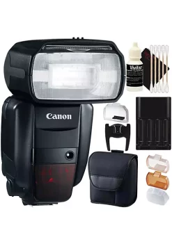 Outlet 🛒 Canon 600EX Speedlite Flash Black 5739B002 with Canon Original Case + Bundle ✔️