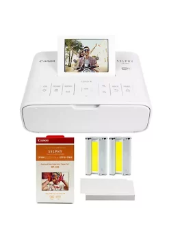 Outlet ⭐ Selphy CP1300 Photo Printer White with Canon RP-108 Color Ink and Paper Set 😍 -Outlet Canon Store Belk 1864