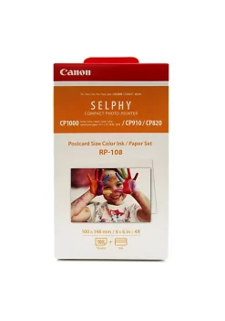 Discount 💯 Selphy CP1000 Compact Photo Printer + 2x Canon RP-108 Color Ink Paper Set ⭐ -Outlet Canon Store Belk 1875