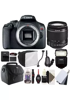 Cheap 👏 Canon Eos Rebel T7 Dslr Camera + 18-55mm Lens + Speedlite 430ex Iii-rt Flash + Flash Diffuser + Flexible Flash + White Balance Grey Cards + Dslr Grip Strap + Case + Rechageable Aa Batteries + Lens Pen + Dust Blower + 3pc Cleaning Kit ❤️ -Outlet Canon Store Belk 203