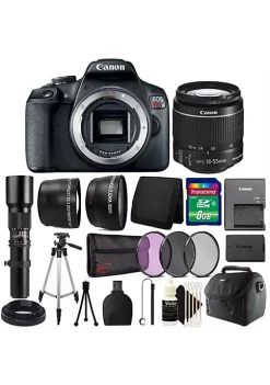 Promo ✔️ Canon Eos Rebel T7 24.1mp Digital Slr Camera With Ef-s 18-55mm + 500mm Lens Best Value Kit 🤩