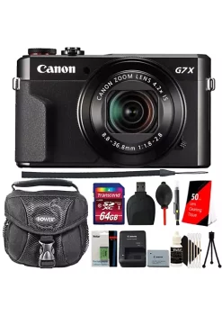 Brand new 🔔 Canon Powershot G7 X Mark Ii Point And Shoot Digital Camera With 64gb Memory Card, Extra Battery And More Essential Accessories 🤩 -Outlet Canon Store Belk 253