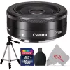 Best Pirce 🎉 Canon Ef-m 22mm F/2 Stm Moderate Wide-angle Lens Accessory Kit For Eos M Mirrorless Camera 💯