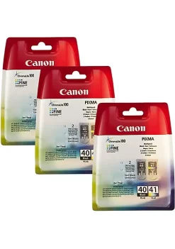 Best reviews of ⌛ 3x Canon Pixma ChromaLife 100 FINE PG-40 Black and CL-41 Color Ink for PIXMA 😍 -Outlet Canon Store Belk 280