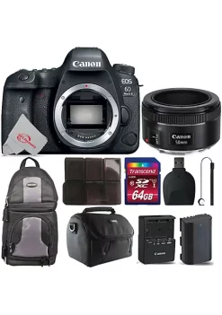 Brand new 🌟 Canon Eos 6d Mark Ii Built-in Wi-fi Digital Slr Camera With 50mm F1.8stm Lens Accessory Kit 😀