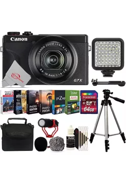 Brand new 🔥 Canon Powershot G7 X Mark Iii Black 20.1mp 4k Video Best Vlogger Vlogging Point And Shoot Camera Bundle 😀