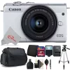 Promo 😀 Canon Eos M200 24.1mp Aps-c Mirrorless Digital Camera White With 15-45mm + 64gb Accessory Kit 😉