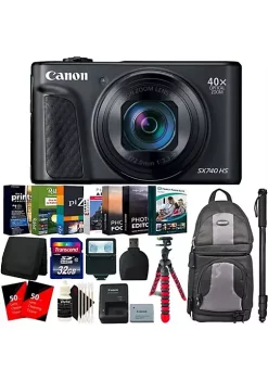 New 🎁 Canon Powershot Sx740 Hs Digital Camera + 62" Monopod And Accessory Kit ❤️