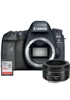 Wholesale 💯 Canon EOS 6D MK II DSLR Camera Body Only + EF 50mm f/1.8 STM Lens + 32GB Memory Card 🌟 -Outlet Canon Store Belk 387