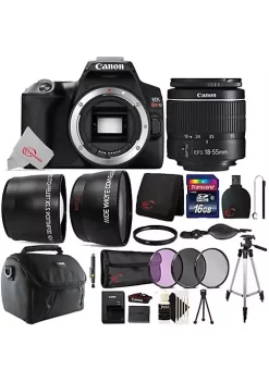 Best Sale 🛒 Canon Eos Rebel Sl3 24.1 Dslr Camera Black With 18-55mm Lens Top Accessory Kit 👏 -Outlet Canon Store Belk 411