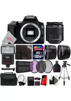 Flash Sale ⭐ Canon Eos 250d / Rebel Sl3 24.1mp 4k Digital Slr Camera + 32gb Accessory Kit ⭐