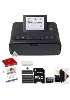 Promo 😀 Canon Selphy Cp1300 Compact Photo Printer Black + Kp-108in Paper Accessory Kit 🤩