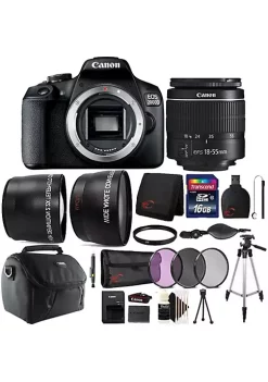 Hot Sale 🌟 Canon Eos 2000d / Rebel T7 24.1mp Digital Slr Camera With 18-55mm Lens + 16gb Accessory Bundle ⌛ -Outlet Canon Store Belk 5