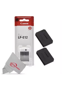 Outlet 😉 Canon Two Lp-e12 Rechargeable Lithium-ion Battery Pack (7.2v, 875mah) For Eos Rebel Sl1, Eos M50, Eos M100, Powershot Sx70 Hs 💯 -Outlet Canon Store Belk 524
