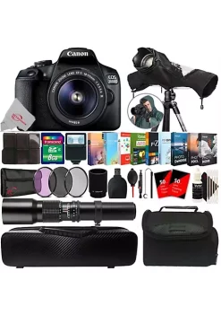Cheapest 🔔 Canon Eos 2000d 24.1mp Dslr Camera + 18-55mm + 500mm Lens + 2x Converter + T-mount + Filter Kit + 8gb Memory Card + Card Holder + Reader + Lens Pen + Dust Blower + Editing Software Bundle + Camera & Lens Case + 100 Lens Tissue + Raincover + 3pc Cleaning K 🎉