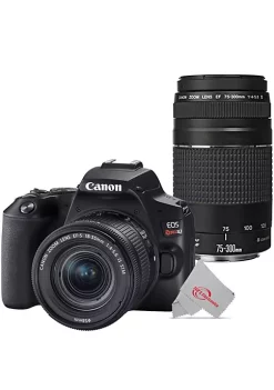 Outlet 🤩 Canon Eos Rebel Sl3 Built-in Wi-fi Dslr Camera With 18-55mm And 75-300mm Lens - Black 🎉