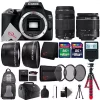 Cheap ❤️ Canon Eos 250d Rebel Sl3 24.1mp Dslr Camera + 18-55mm & 75-300mm Lenses + Bundle 😀
