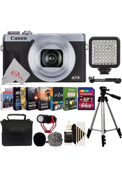 Cheap ⌛ Canon Powershot G7 X Mark Iii Silver 20.1mp 4k Video Best Vlogger Vlogging Point And Shoot Camera Bundle 🔔 -Outlet Canon Store Belk 769